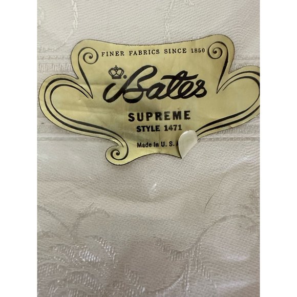 Bates Supreme Ivory Table Cloth Cover Style #1471 54"x72" Vintage NEW - Picture 2 of 6